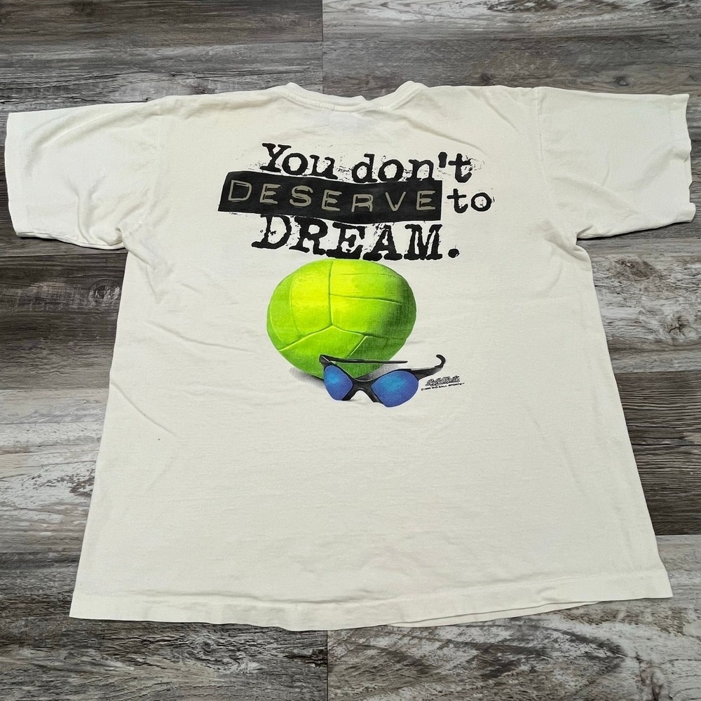 Vintage 1995 big Ball Sports You Dont Practice Volleyball Phrase Mens XL T-Shirt